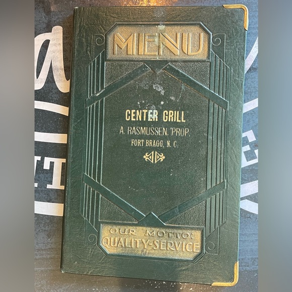 🤩 AWESOME 🤩 Antique / Vintage Hardcover Menu from Fort Bragg - a Rare Find 🔥 - Picture 5 of 17